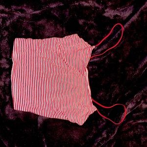 Medium red and white striped pacsun tank top